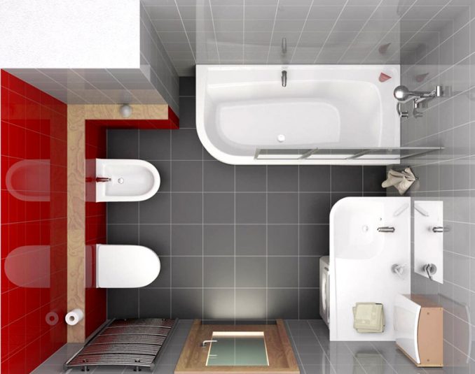 Дизайн отделки ванной комнаты плиткой