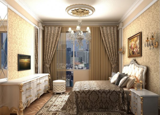 Спальная комната в классическом стиле